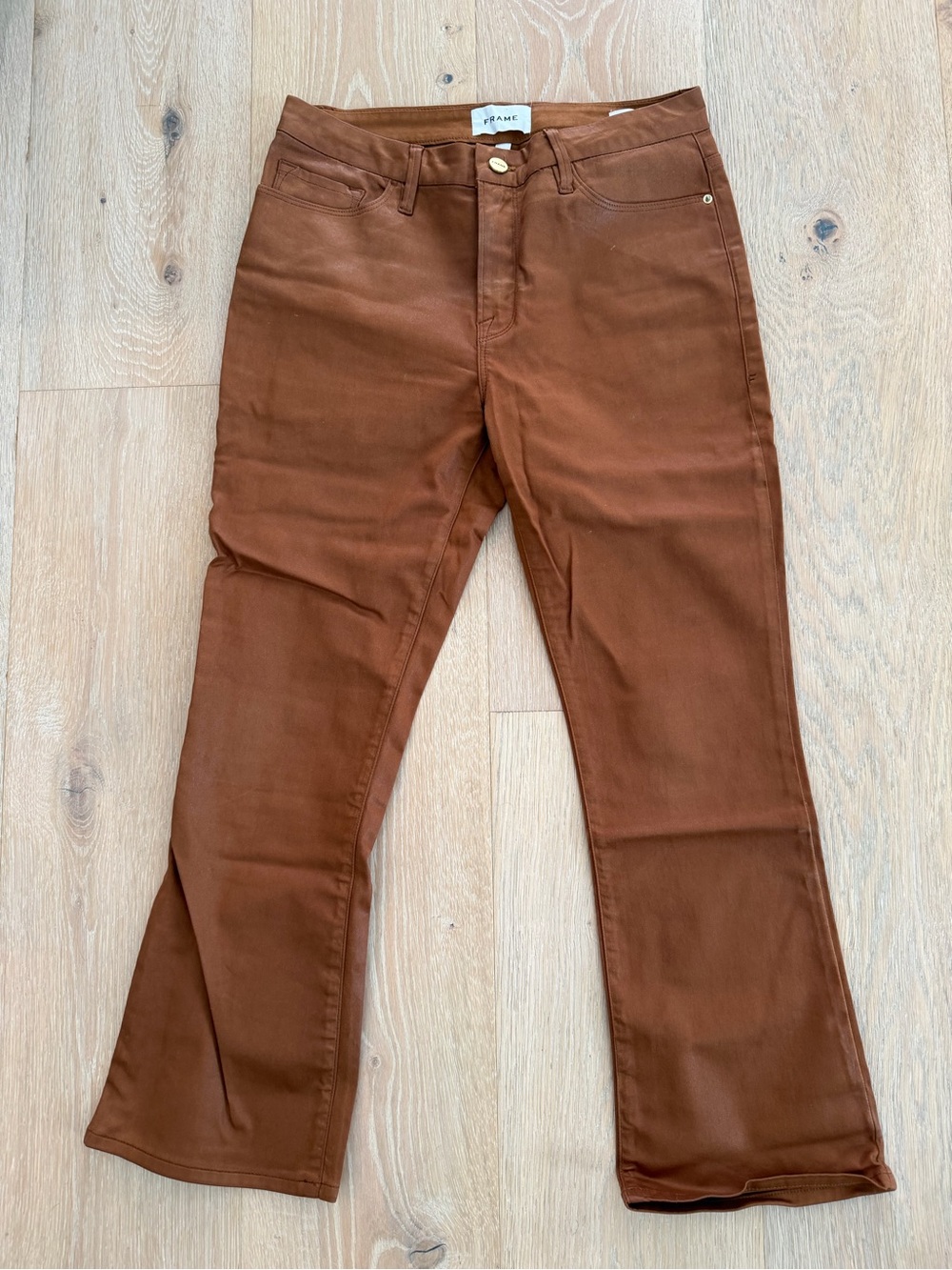 Frame Denim Le Crop Mino Boot  Women's Cognac Jeans - Size 28